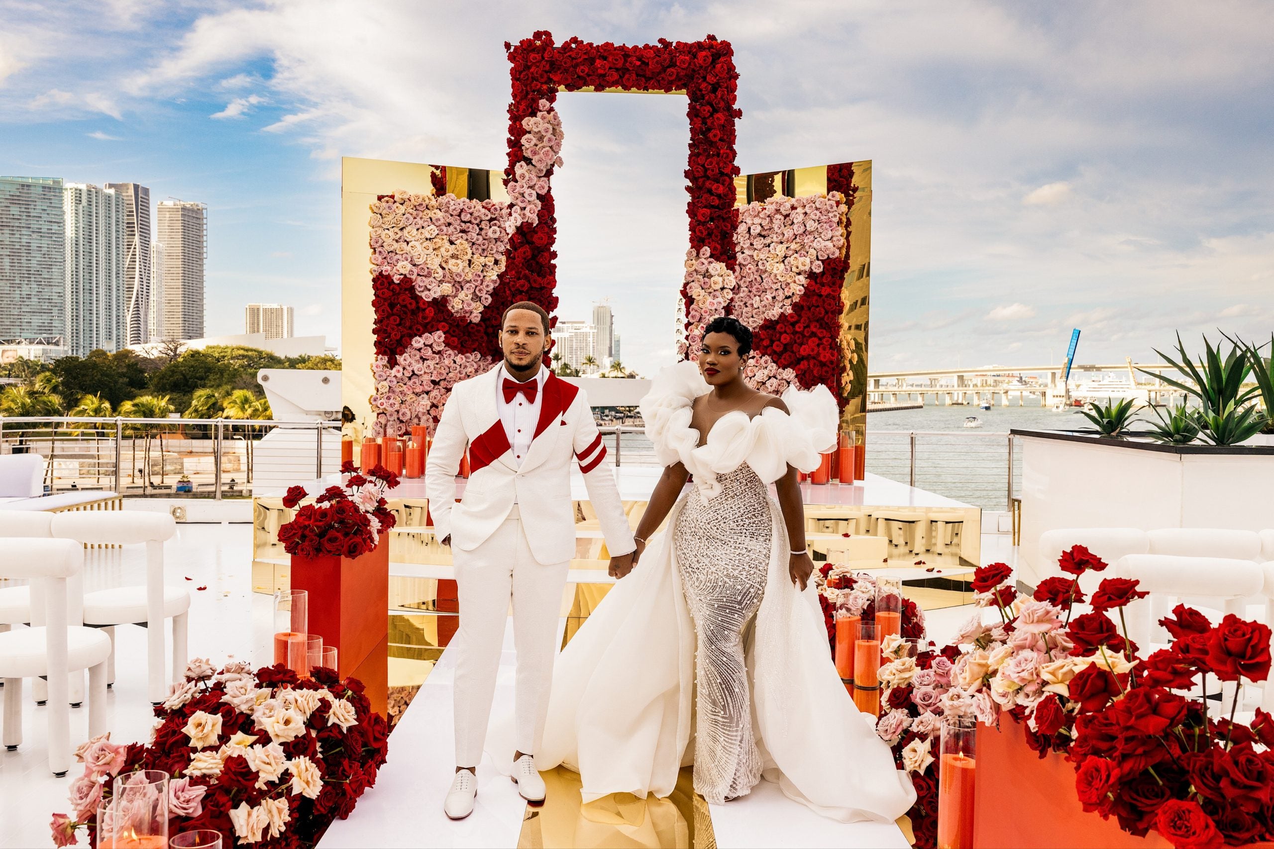 Bridal Bliss: Singers Vedo And Shanice's Valentine's Day Wedding Took Place On A Mega Yacht In Miami
